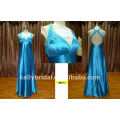 shiny blue backless and X-back party dress for women KMP153